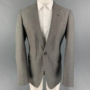 ARMANI COLLEZIONI Size 40 Black White Houndstooth Sport Coat
